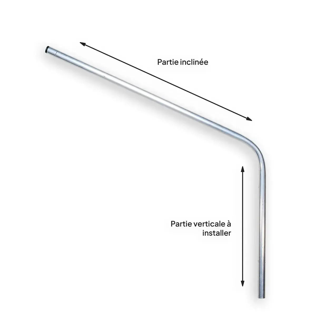 Bavolet anti-fugue aluminium avec partie inclinée et verticale