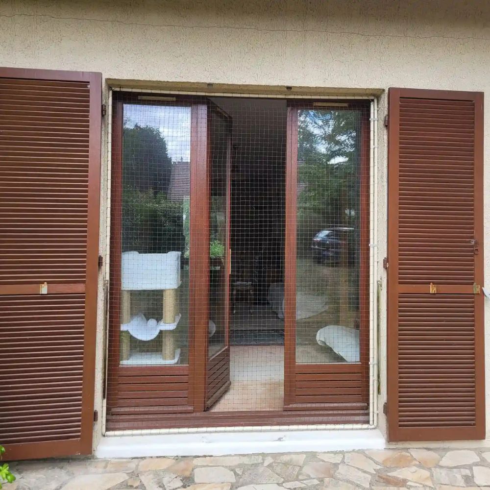 cadre autobloquant pour porte pour chat