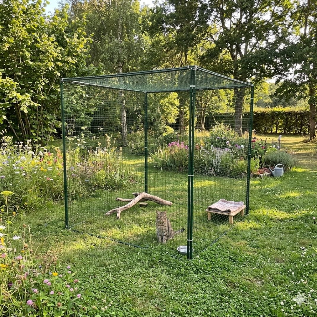Enclos/catio extérieur pour chat - Sur mesure