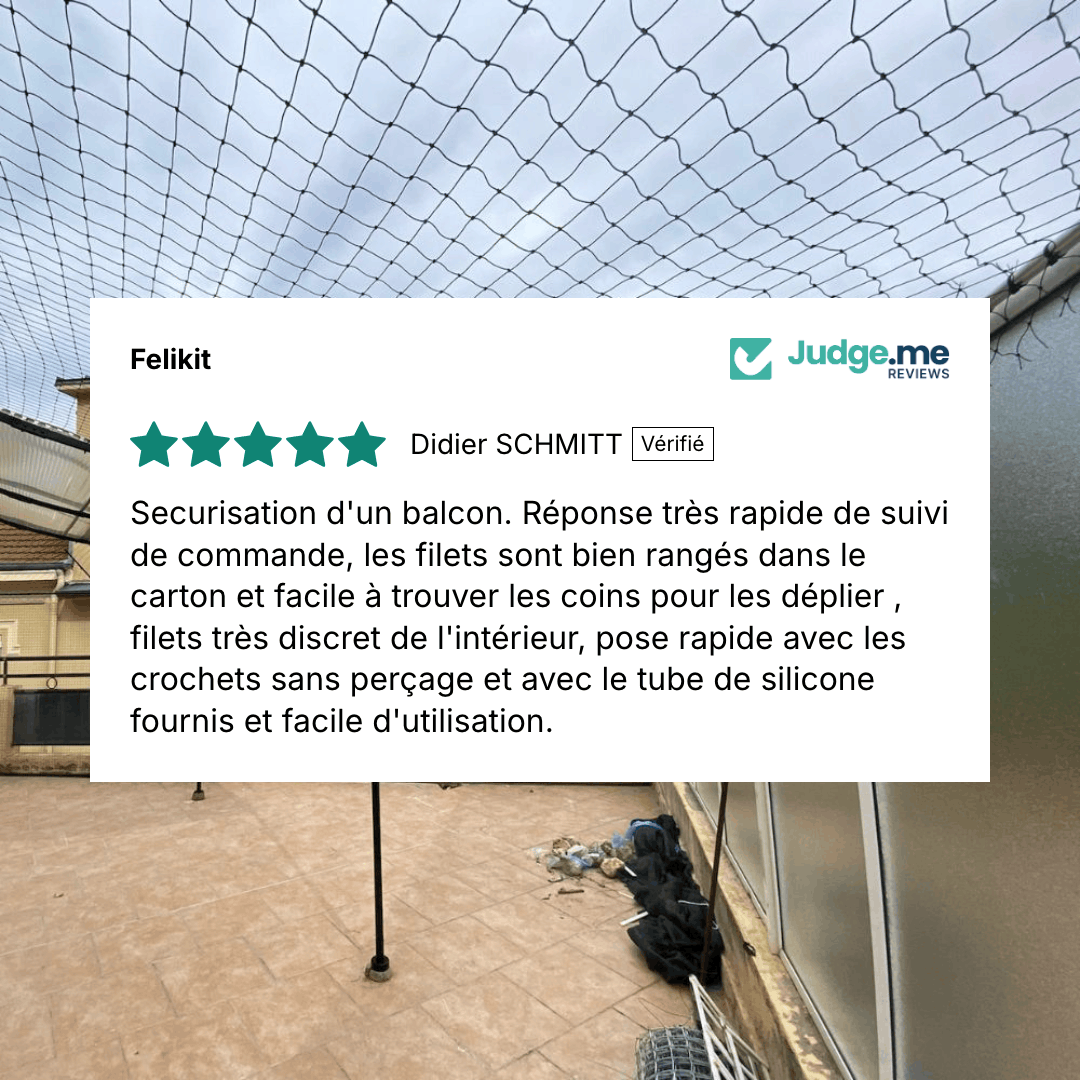 Avis sur un filet aérien Felikit pour protéger les chats