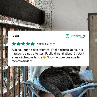 Avis concernant le filet sur-mesure pour chat de Felikit