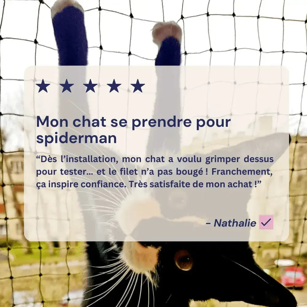 Avis sur le filet de protection pour chat balcon fenetre