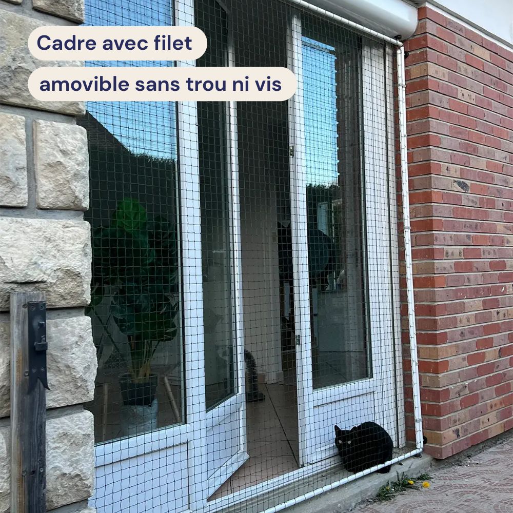 Cadre auto-bloquant pour chat - Sur mesure