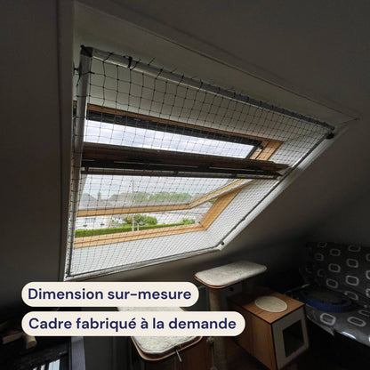 cadre avec filet pour chat velux sans trou ni vis