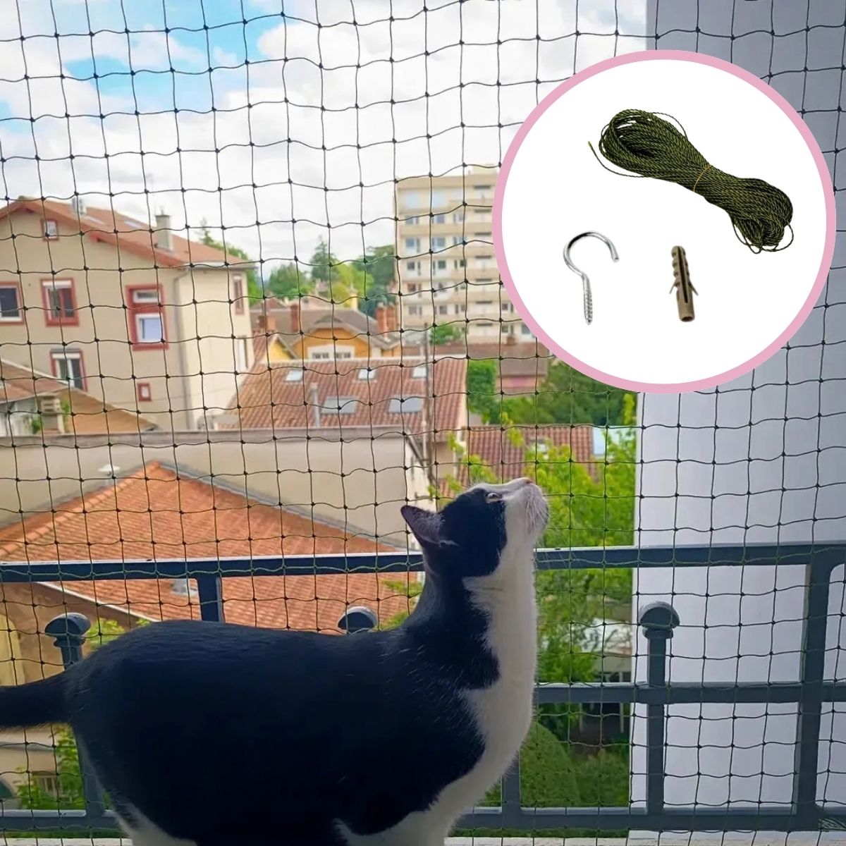 Filet de protection pour chat - Balcon, Fenêtre