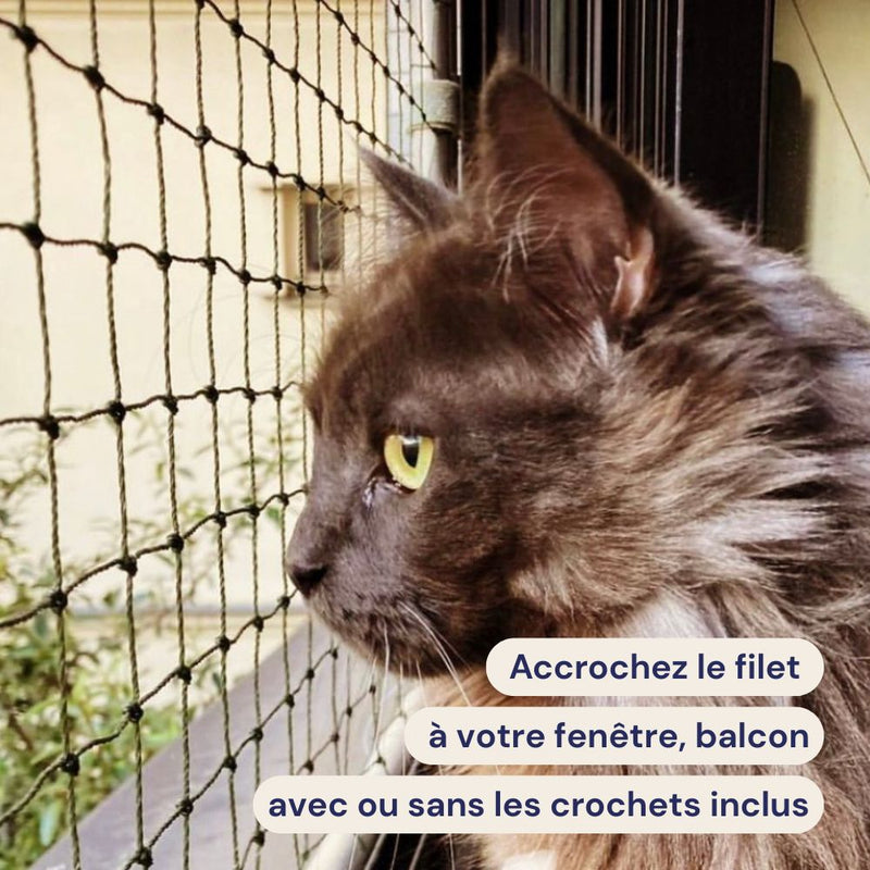 Filet pour chat solide : Pour balcon, fenêtre ou terrasse – Felikit